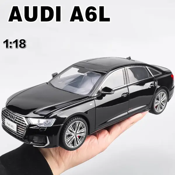 1:18 AUDI A6L Diecast Car Model with Lights - Image 6