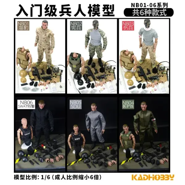 1/6 Scale Military SWAT Action Figure Model - Image 3