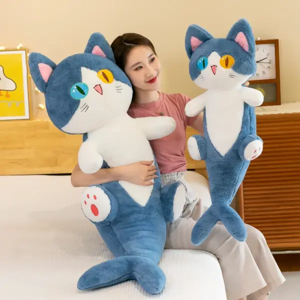 Shark Cat Plush Toy with Pillow 135cm Long - Image 2