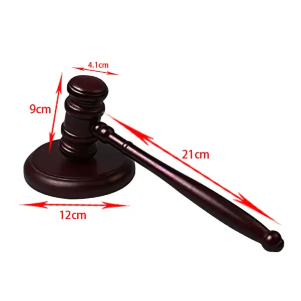 Handcrafted Walnut Wood Judge Hammer Gavel - Image 4