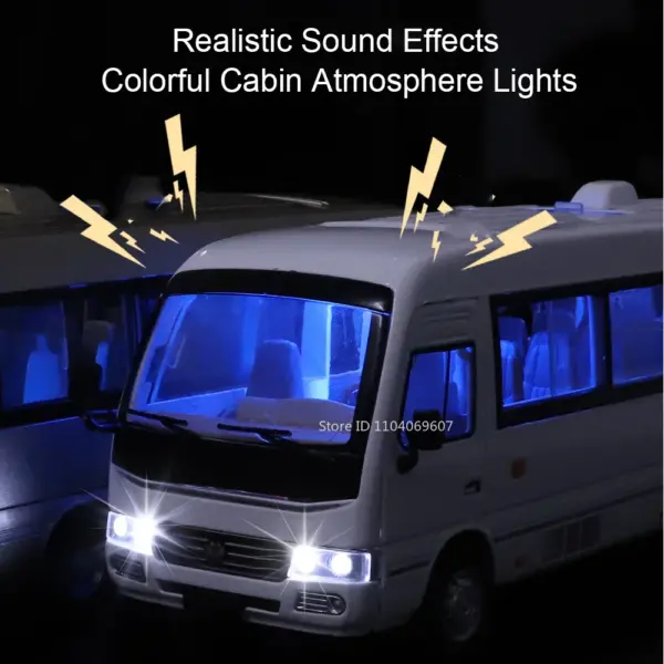 1:24 Alloy Diecast Mini Bus and RAV4 Model - Image 4