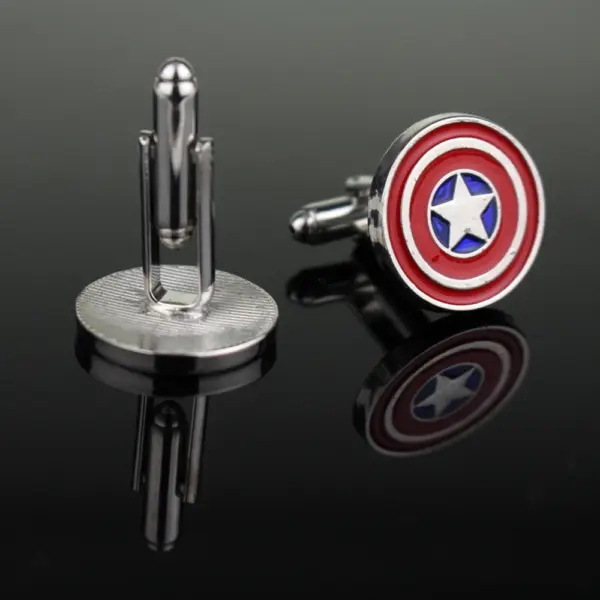 Captain America Zinc Alloy Cufflinks Set - Image 2