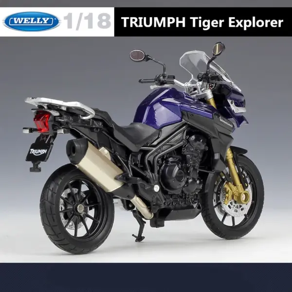 Welly 1:18 Triumph Tiger Alloy Model Motorcycle - Image 4