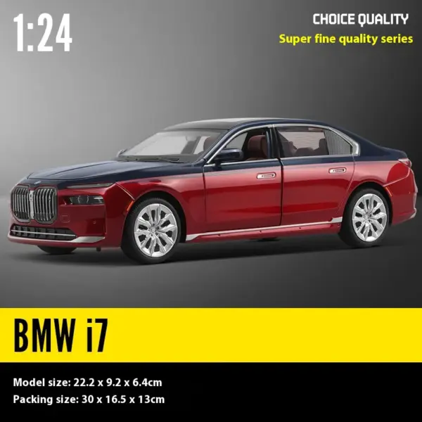 Diecast 1:24 BMW I7 G70 M70L Model Car - Image 10
