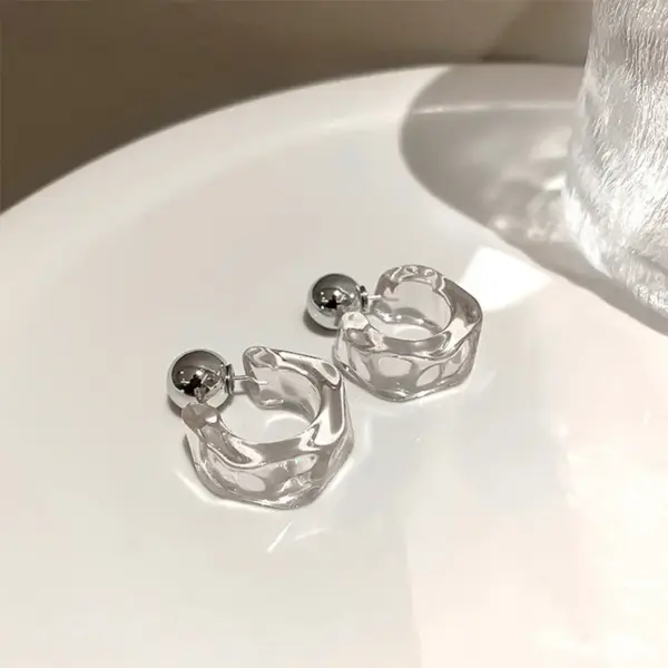 Trendy Acrylic Hoop Earrings for Women - Image 13