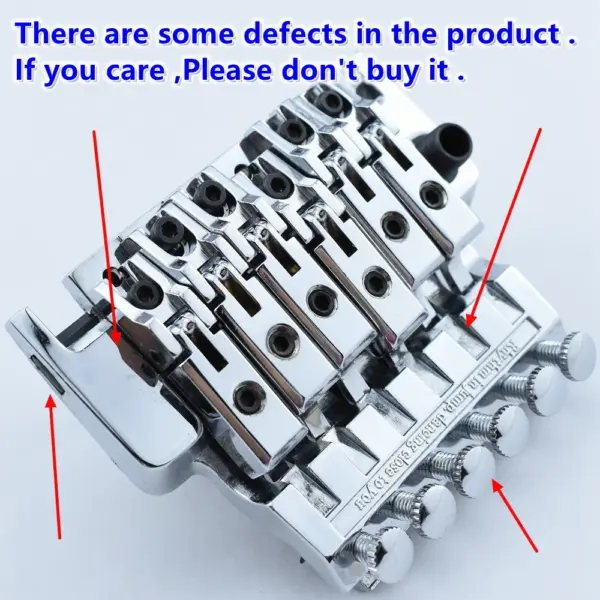 Chrome Electric Guitar Tremolo System Bridge Set - Image 5