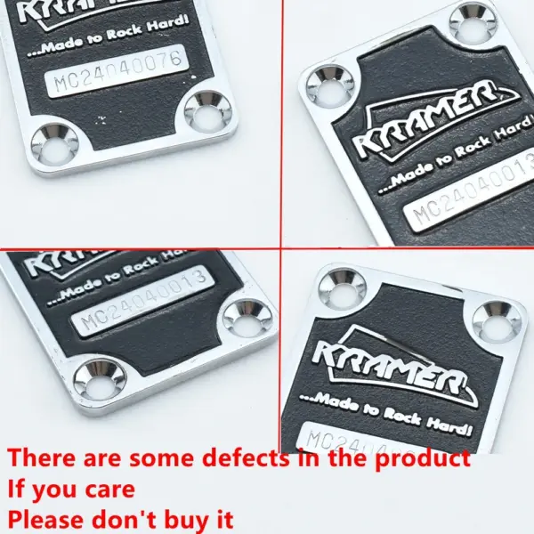 Genuine Kramer Electric Guitar Neck Joint Plate Set - Image 4