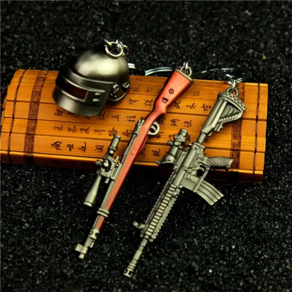PUBG Mini Gun Metal Keychain RPG 98K AWM - Image 18
