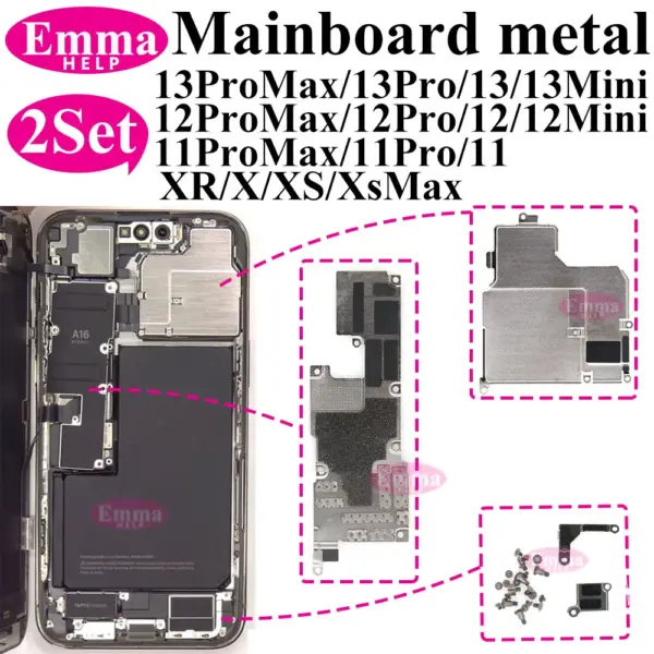 Inner Metal Battery Cover Plate Set for iPhone Models - Image 2