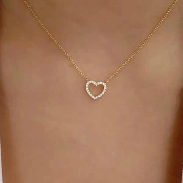 Tiny Heart Choker Necklace in Zinc Alloy - Image 22