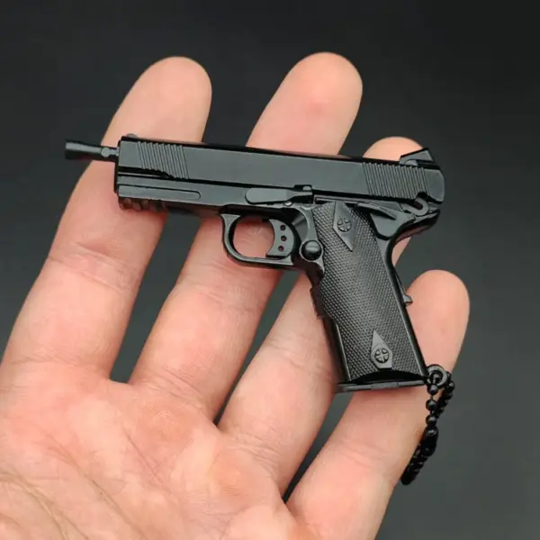 Metal Mini Kimber 1911 Gun Keychain Pendant - Image 3