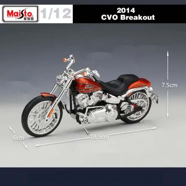 Maisto 1:12 Alloy Harley CVO BREAKOUT Model - Image 3