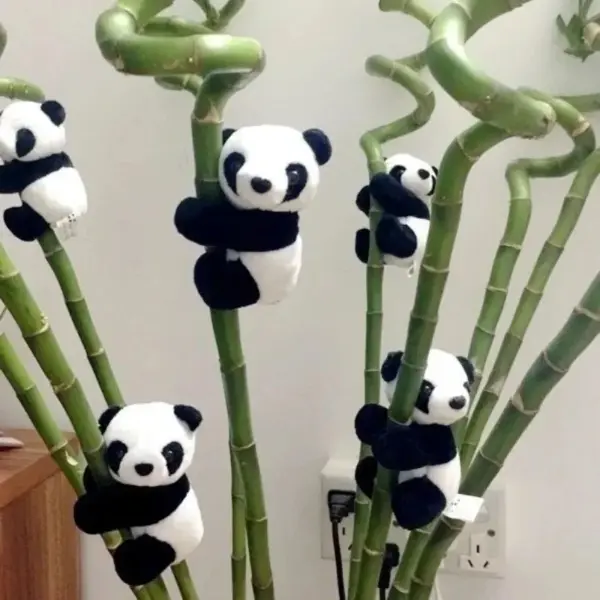 Mini Plush Panda Clip Toy for Decor - Image 2
