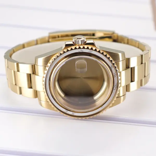 Gold 40mm Watch Case for Seiko Eta Miyota - Image 4