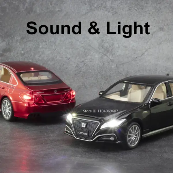 1:32 Toyota Crown Diecast Model Car with Sound - Image 3