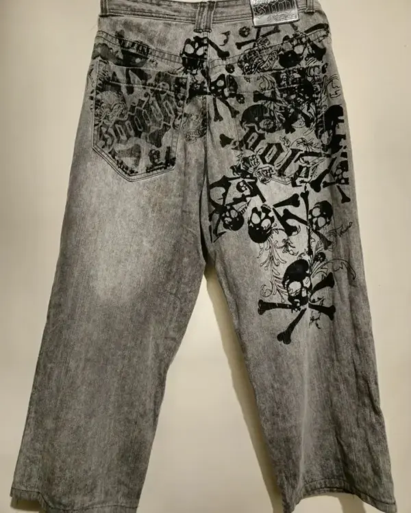 Baggy Cartoon Embroidered Hip Hop Jeans - Image 12
