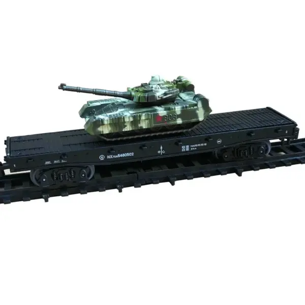 NX70 Black Flatbed Train Carriage Model - Image 5