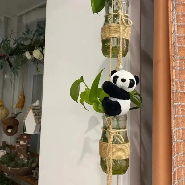 Mini Plush Panda Clip Toy for Decor - Image 4
