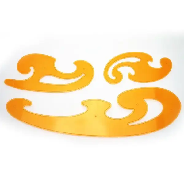 Flexible Plastic French Curve Rulers Set - Image 7