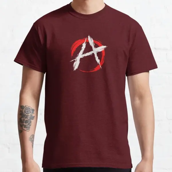 Anarchy Symbol Funny Graphic T-Shirt for Men - Image 12