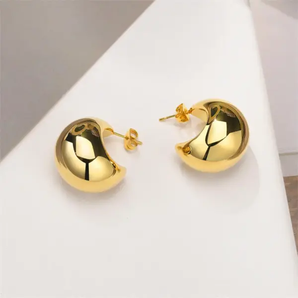 Geometric Metal Drop Earrings for Women - Image 7