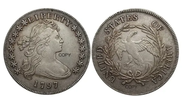 Draped Bust Small Eagle Silver Plated Coin - Image 9