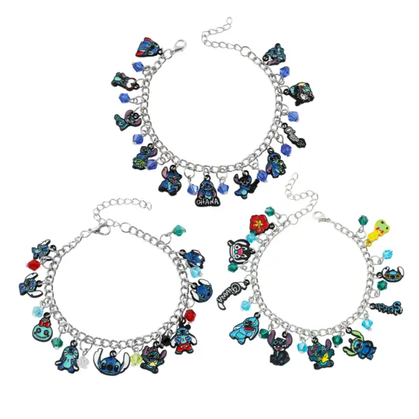 Stitch Silver Plated Charm Bracelet for Women - Image 3