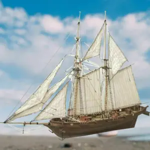 1/96 Scale Wooden Model Sailboat Kit