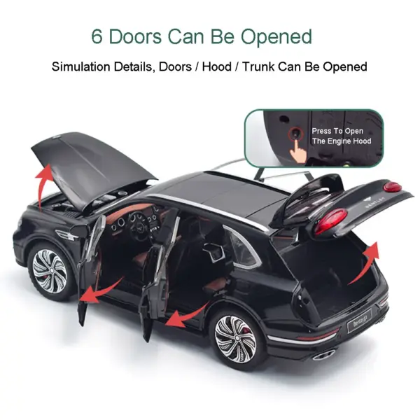 1:24 Bentayga Alloy Diecast SUV Miniature Model - Image 6