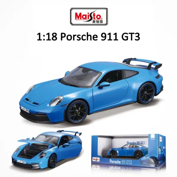 1:18 Porsche 911 GT3 Diecast Model Car - Image 3