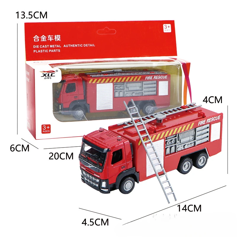 Diecast Alloy 1/50 Scale Fire Truck Model 7 Diecast Alloy 1/50 Scale Fire Truck Model - Image 7