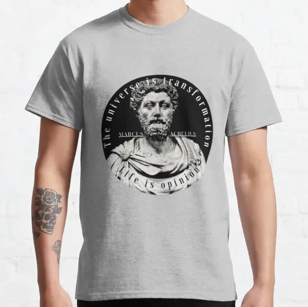 Marcus Aurelius Funny Philosophy Graphic Tee - Image 7