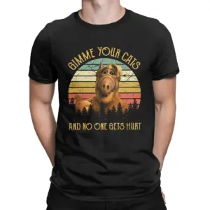 Vintage Gimme Your Cats Alf TV T-Shirt for Men