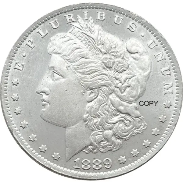 Morgan Silver Plated Commemorative Coin Replica - Image 3