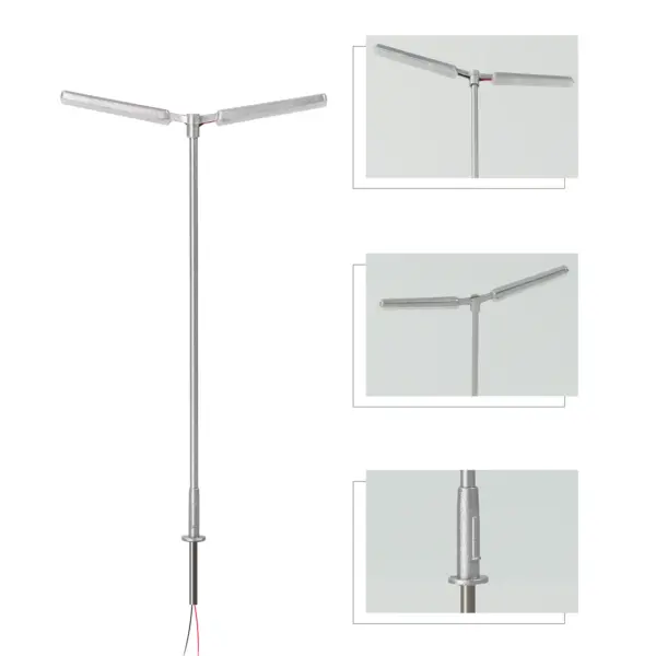 5pcs HO Scale LED Street Lamps Set - Image 2