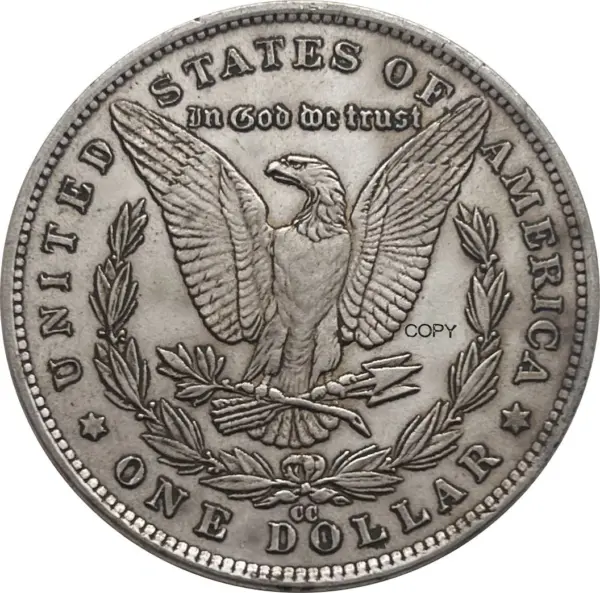 Morgan Silver Plated Commemorative Coin Replica - Image 6