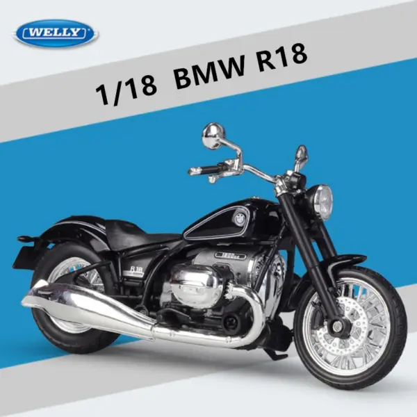 WELLY 1/18 BMW R18 Diecast Motorcycle Model - Image 2