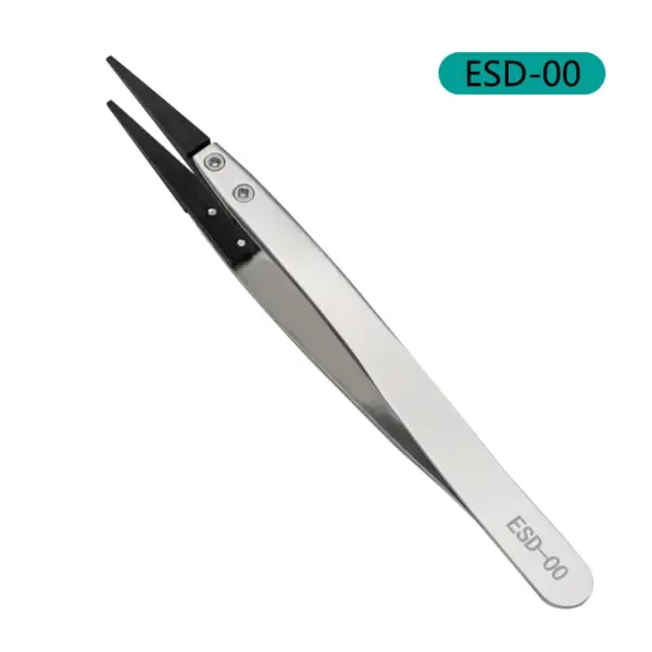 ESD Tweezers with Replaceable Tips and Steel Body - Image 7