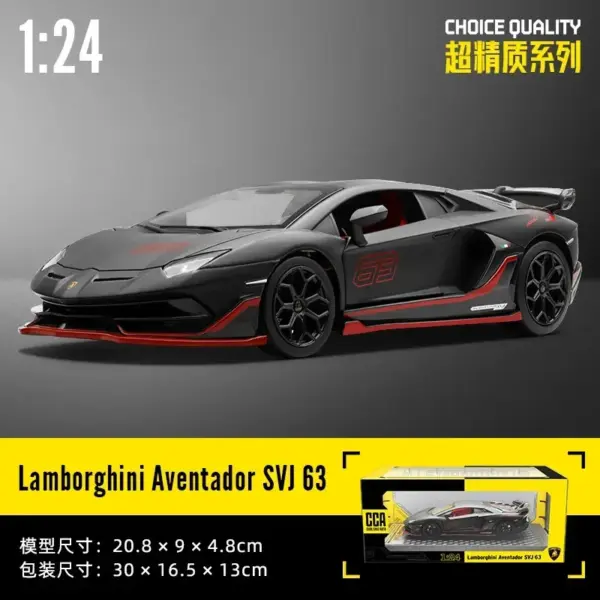 1:24 Lamborghini Aventador SVJ63 Diecast Model - Image 8