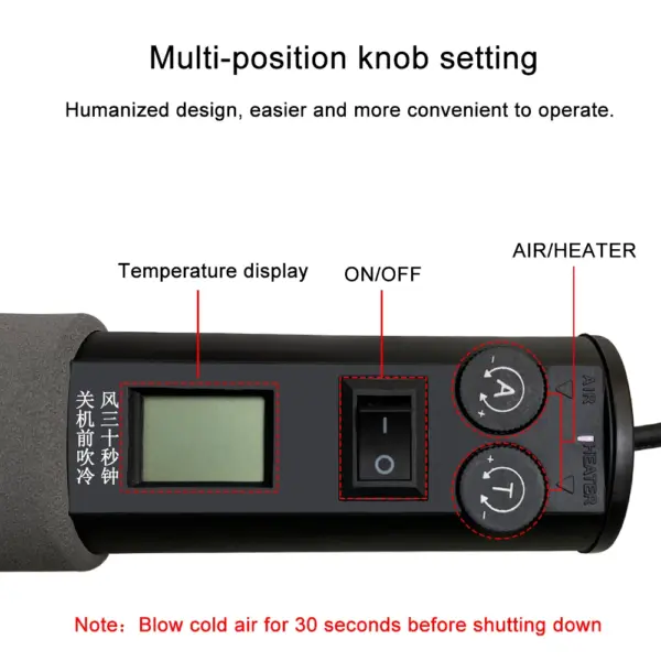LCD Digital Heat Hot Air Gun Soldering Station - Image 5
