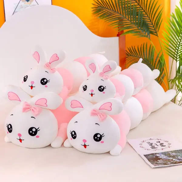 Cute Soft Caterpillar Rabbit Plush Pillow 130cm - Image 6