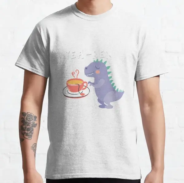 Funny T-Rex Tea Graphic T-Shirt for Men - Image 8