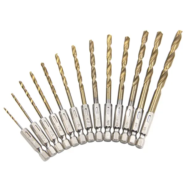 13-Piece Titanium Twist Drill Bit Set - Image 5