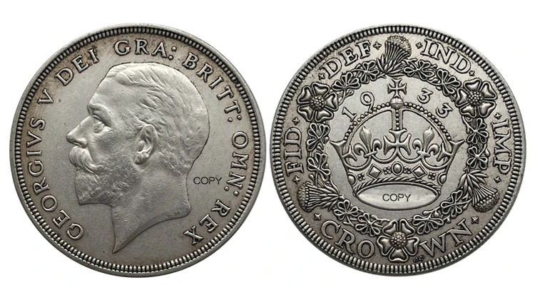 Great Britain 1933 Crown Collectible Replica 7 Great Britain 1933 Crown Collectible Replica - Image 7