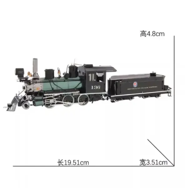 Diecast Metal 3D Mine Forest Locomotive Model - Image 6