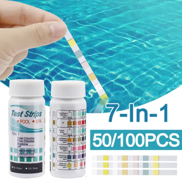 7-in-1 Pool Water Test Strips for Quality - Image 2