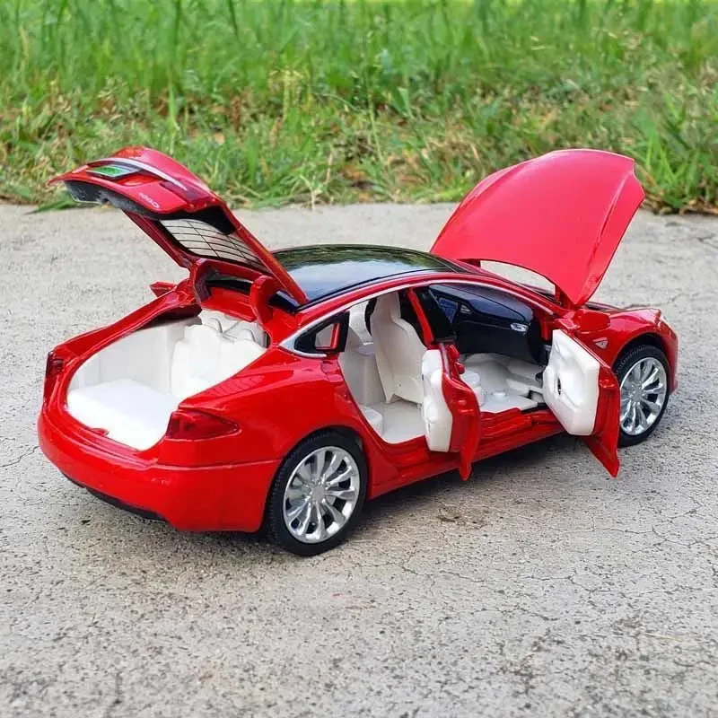 1:32 Alloy Model S Model 3 Car Diecast 4 1:32 Alloy Model S Model 3 Car Diecast - Image 4