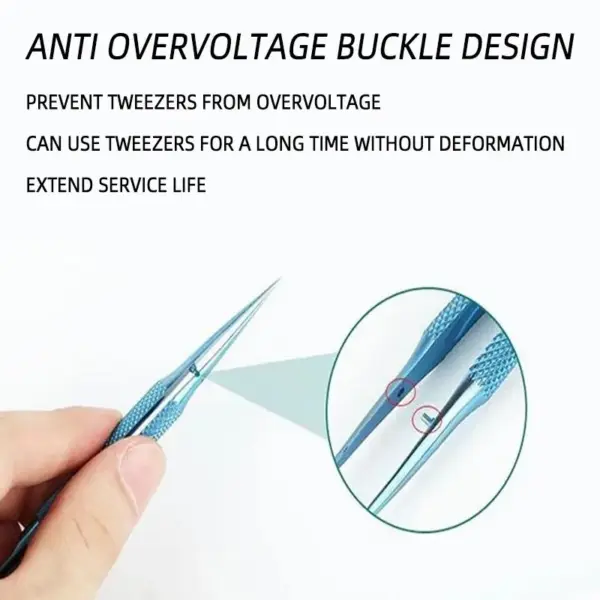 Titanium Alloy Fine Tip Tweezers for Repairs - Image 3