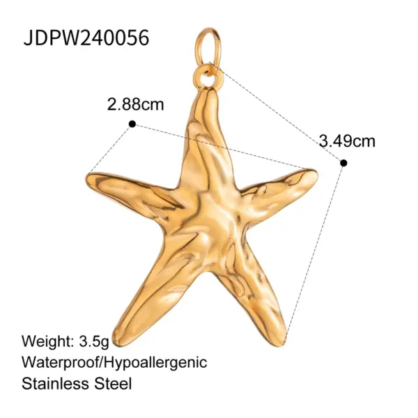 Stainless Steel Sea Shell Starfish Charms - Image 18