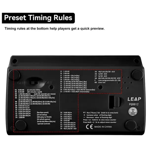 Advanced Digital Chess Timer with 38 Modes - Image 4